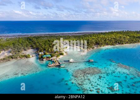 Impressions de l'atoll d'Ahe, archipel de Tuamotu, Polynésie française Banque D'Images