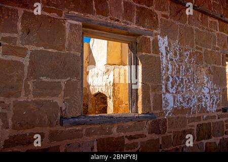 Margaret Siding sur le chemin de fer Old Ghan près du lac Eyre dans l'Outback de l'Australie méridionale. Banque D'Images