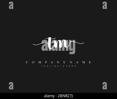 TM vecteur du logo d'écriture initiale. Illustration de Vecteur