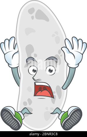 dessin de personnage de dessin animé de gemmatimonadetes ayant le geste choquant Illustration de Vecteur