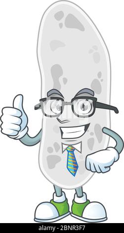 dessin de dessin de dessins animés concept de gemmatimonadetes comme un homme d'affaires réussi Illustration de Vecteur