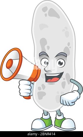 Une image de gemmatimonadetes style dessin animé avec un mégaphone Illustration de Vecteur