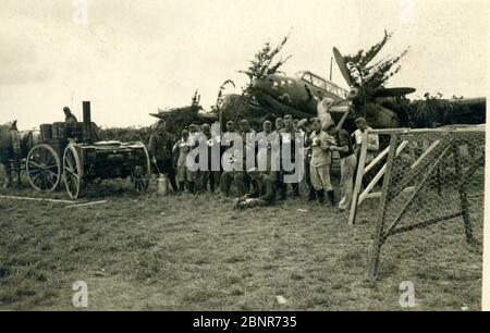 L'ère de la Seconde Guerre mondiale - photo de MOI 110 - Messerschmitt BF 110 avion de chasse allemand, probablement en France - 1940-44 Banque D'Images