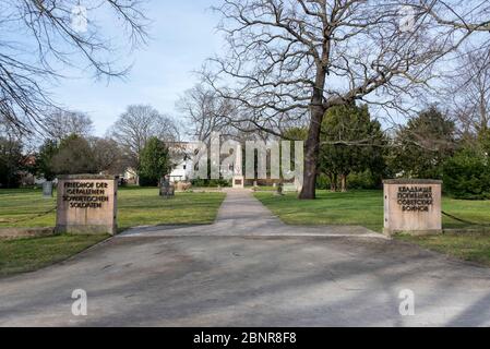 Allemagne, Saxe-Anhalt, Magdebourg, vue du cimetière des soldats soviétiques tombés dans le parc nord de Magdebourg. Banque D'Images