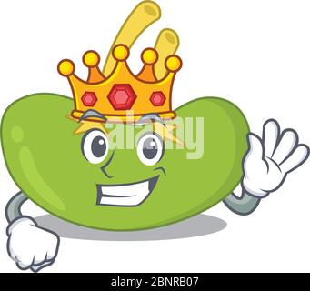 Un Sage King de smascotte de rate style avec couronne d'or Illustration de Vecteur