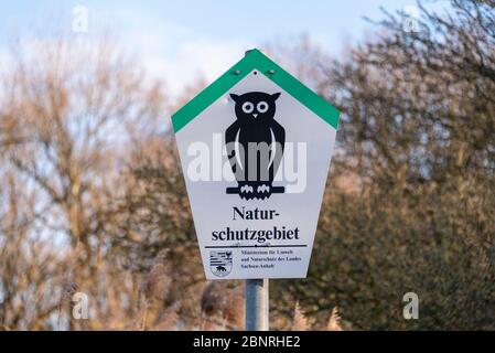 Réserve naturelle, panneau Banque D'Images