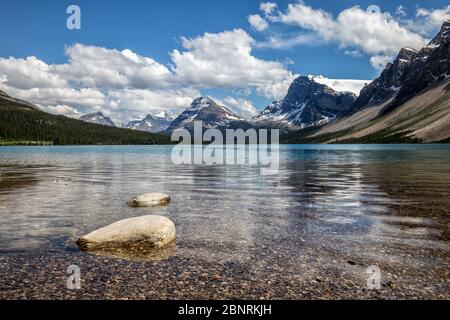 Canada, Alberta, parc national Banff, lac Louise, panorama sur le lac Banque D'Images