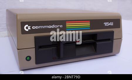 Configuration de l'ordinateur Commodore 64 Banque D'Images