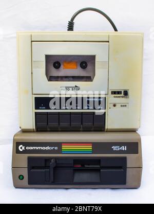 Configuration de l'ordinateur Commodore 64 Banque D'Images