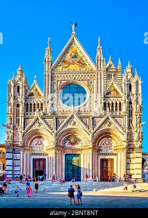 La Cathédrale de Sienne, Sienne, Italie Banque D'Images