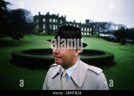 Robert Sangster à la maison dans l'île de Man 1985 Banque D'Images