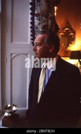 Robert Sangster à la maison dans l'île de Man 1985 Banque D'Images