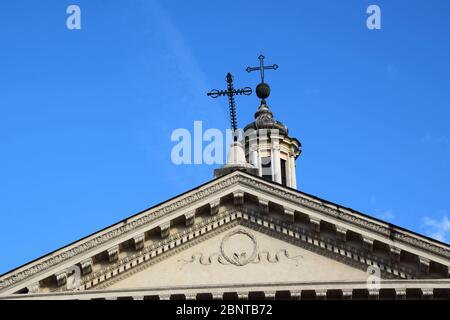 Chiesa di San Rocco All Augusteo - Eglise de Saint Roch All Augusteo avec Largo San Rocco dans la ville de Rome, Italie Banque D'Images