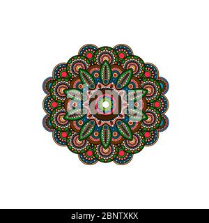 Rosette décorative de décoration de mandala tribale. Illustration vectorielle Illustration de Vecteur