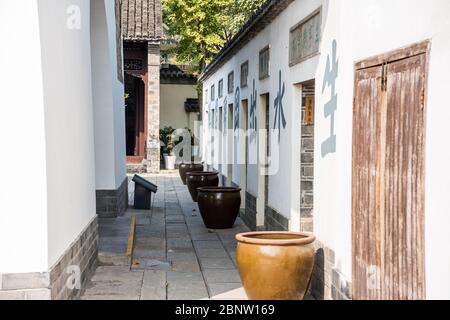 Sièges candidats à un examen d'entrée ancienne au Centre d'examen impérial de Jiangnan (Nord), près de la zone panoramique du Temple Confucius à Qinh Banque D'Images