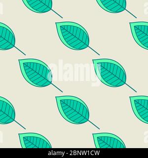 Vert feuilles nature sans coutures. Illustration vectorielle Illustration de Vecteur