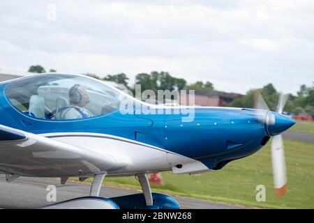 North Weald Essex Royaume-Uni 16 mai 2020 Aviation générale (vols privés et récréatifs) reprendre en Angleterre, North Weald Airfield rouvre après le confinement pour les vols civils et privés soumis à des directives strictes de distance sociale Bristell NG5 Speed Wing Credit Ian DavidsonAlamy Live News Banque D'Images