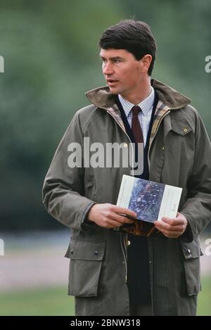 Vice-amiral Sir Timothy, Tim Laurence au Windsor Horse Show, en Angleterre, le 13 mai 1989 Banque D'Images