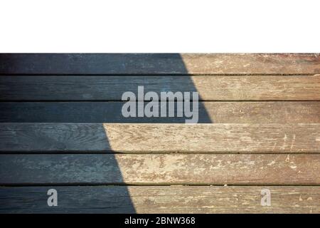 ancienne échelle en bois avec bords ombrés Banque D'Images