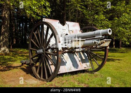 US 3 pouces Field Gun modèle 1905, N2 3182, dans le quartier historique de Newington, New Hampshire, USA. Banque D'Images