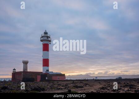 Phare d'El Toston, Fuerteventura, îles Canaries Banque D'Images