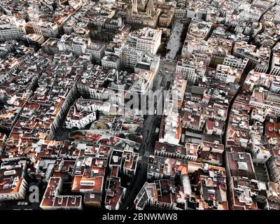 Marché de Santa Caterina vue aérienne Barcelone Catalogne Espagne le marché de Santa Caterina est situé dans le quartier de Ciutat Vella et comme le Basilic Banque D'Images