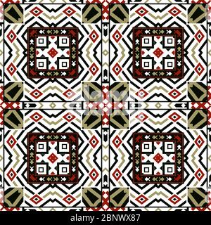 Géométrique ethnique orientale sans couture motif traditionnel Design pour fond, moquette, papier peint, vêtements, emballage, Batik, tissu et textile. Banque D'Images