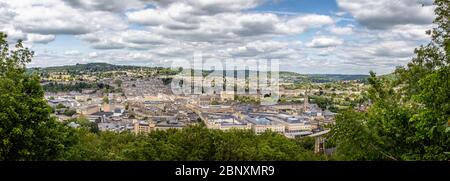 Vue panoramique de Bath Cityscape sans pollution depuis Alexandra Park, Bath, Somerset, Royaume-Uni le 16 mai 2020 Banque D'Images