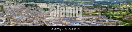 Vue panoramique de Bath Cityscape sans pollution depuis Alexandra Park, Bath, Somerset, Royaume-Uni le 16 mai 2020 Banque D'Images