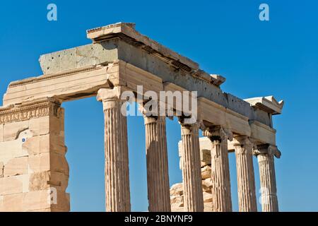 L'Erechtheion. Acropole d'Athènes, Grèce Banque D'Images