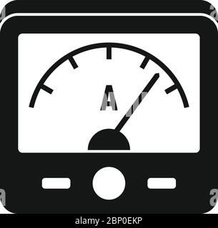 L'icône de l'ampèremètre. Simple illustration de l'ampèremètre icône vecteur pour la conception web isolé sur fond blanc Illustration de Vecteur