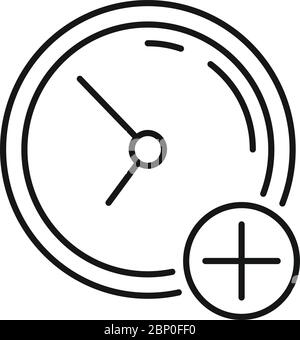 Icône horloge murale médicale. Contour médical mur horloge icône vecteur pour la conception de Web isolé sur fond blanc Illustration de Vecteur