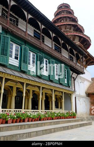 Lalitpur Népal - Bâtiment du complexe Pata Royal Palace Banque D'Images