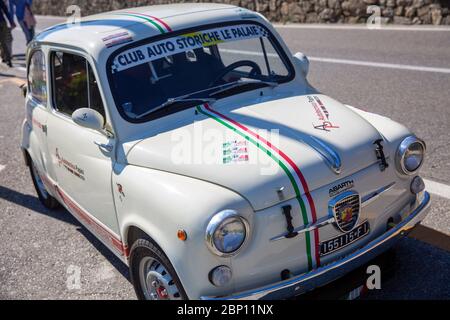 Fiat en Toscane à la course Del Chianti hill event, Italie, Europe Banque D'Images