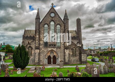 Cathédrale Saint-Canice à Kilkenny, Irlande, église gothique datant du XIIIe siècle. Banque D'Images