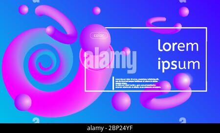 Des formes colorées en plastique. Abstract background Illustration de Vecteur