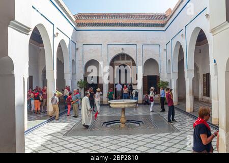 Le Bahia Palace est un palais et un ensemble de jardins situés à Marrakech, au Maroc Banque D'Images