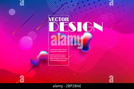 Composition des formes de gradient de fluide. Affiches futuristes. Illustration de Vecteur