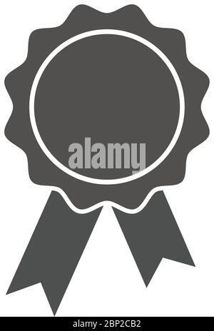 Symbole de l'emblème de la médaille symbole de l'icône de la médaille Vector isolé sur blanc Illustration de Vecteur
