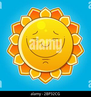 Illustration vectorielle de Cool Single - Soleil brillant dans le ciel bleu Illustration de Vecteur