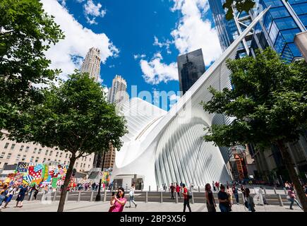 L'architecture d'Oculus Santiago Calatrava Oculus New York Banque D'Images