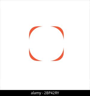 Élément de modèle de logo carré rhombus abstrait pour les affaires d'identité. Illustration vectorielle de stock isolée sur fond blanc. Illustration de Vecteur