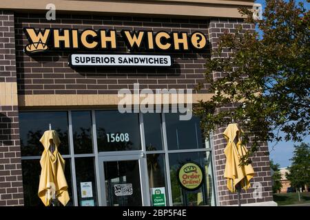 Un logo à l'extérieur d'un restaurant où le restaurant The wich Superior sandwiches est situé à Midlothian, en Virginie, le 13 mai 2020. Banque D'Images