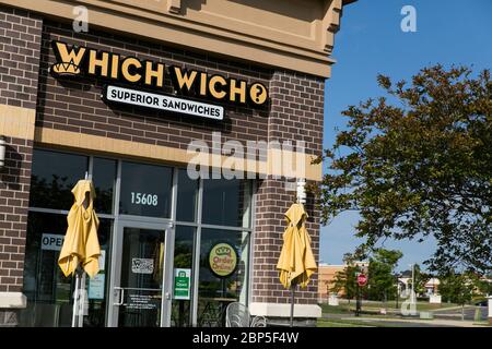 Un logo à l'extérieur d'un restaurant où le restaurant The wich Superior sandwiches est situé à Midlothian, en Virginie, le 13 mai 2020. Banque D'Images