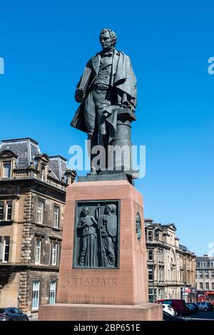 Statue de William Henry Playfair sur Chambers Street à Édimbourg, Écosse, Royaume-Uni Banque D'Images