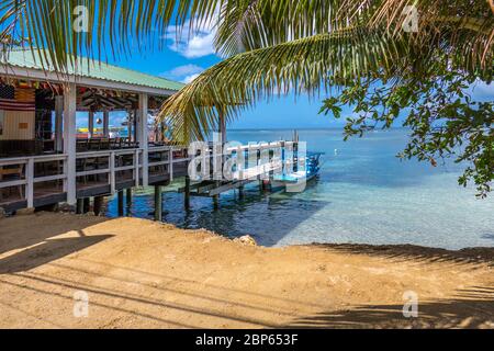 West End Roatan Banque D'Images