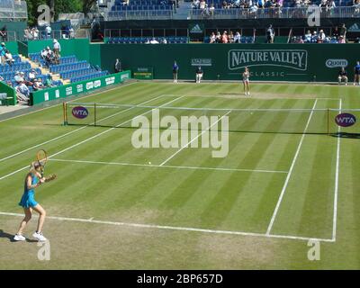 Elina Svitolina vs Mihaela Buzarnescu dans le quart de finale vendredi 22 juin 2018, Birmingham, Royaume-Uni Banque D'Images