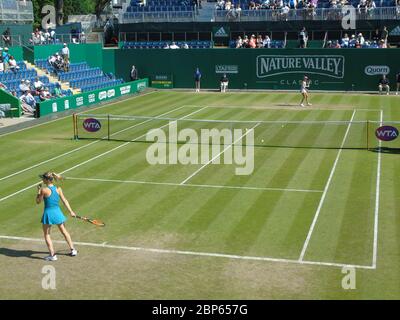 Elina Svitolina vs Mihaela Buzarnescu dans le quart de finale vendredi 22 juin 2018, Birmingham, Royaume-Uni Banque D'Images