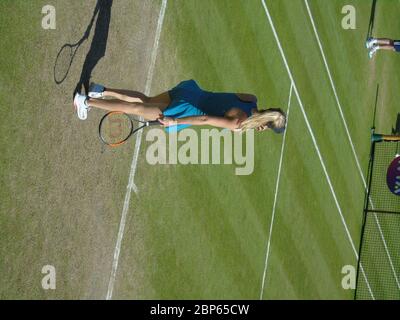 Elina Svitolina, de l’Ukraine, jouant contre Mihaela Buzarnescu en finale du quart de tennis féminin le 22 juin 2018, Birmingham, Edgbaston Banque D'Images