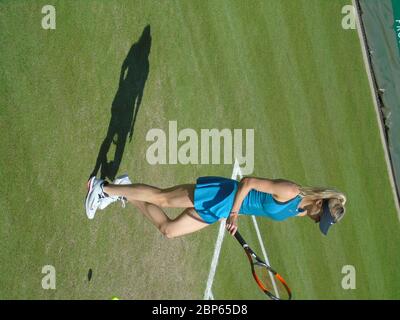 Elina Svitolina, de l’Ukraine, jouant contre Mihaela Buzarnescu en finale du quart de tennis féminin le 22 juin 2018, Birmingham, Edgbaston Banque D'Images